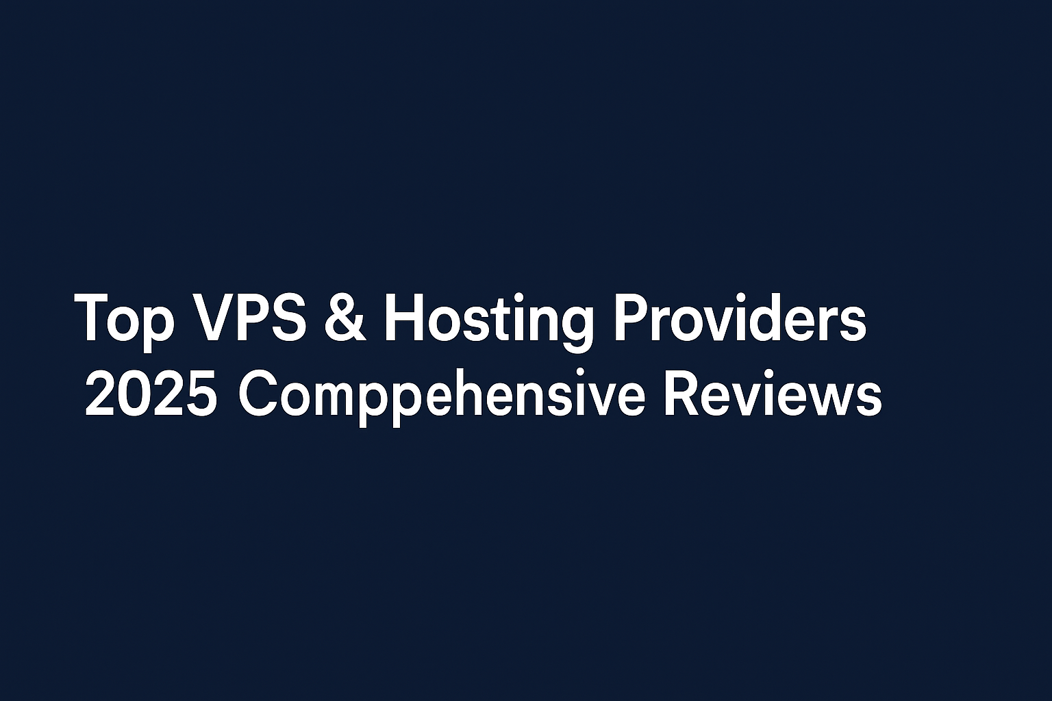 Top VPS & Hosting Providers 2025 – Comprehensive Reviews for Every Need